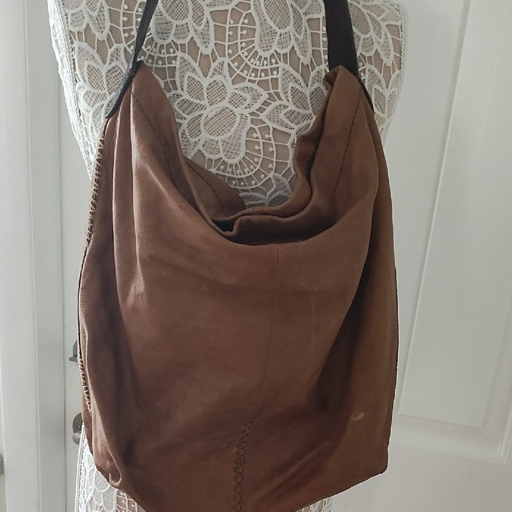 Brown Leather Hobo Bag
